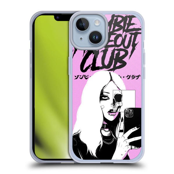 Zombie Makeout Club Art Selfie Skull Soft Gel Case for Apple iPhone 14