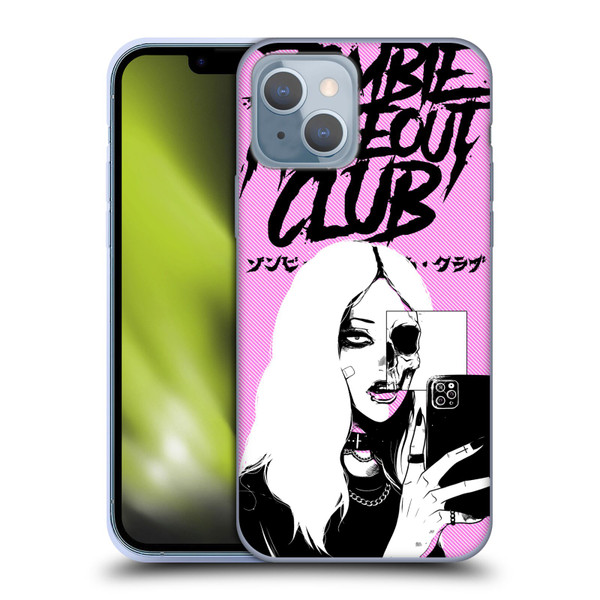 Zombie Makeout Club Art Selfie Skull Soft Gel Case for Apple iPhone 14