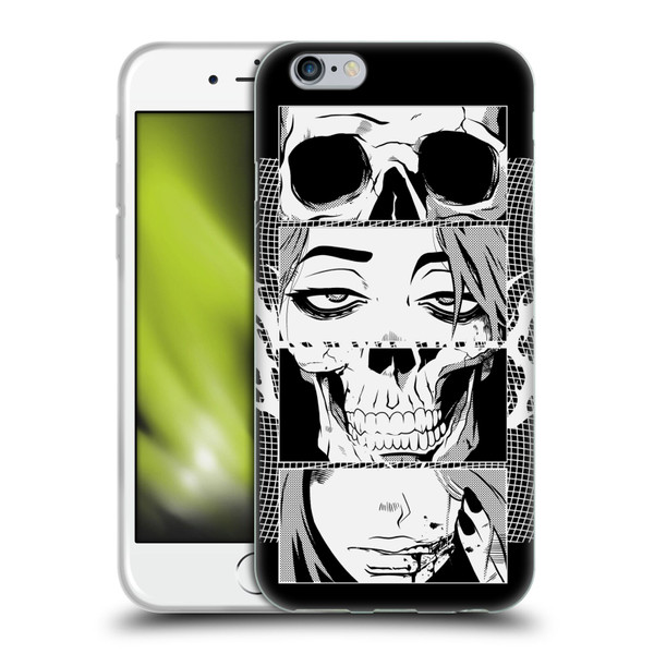Zombie Makeout Club Art Skull Collage Soft Gel Case for Apple iPhone 6 / iPhone 6s