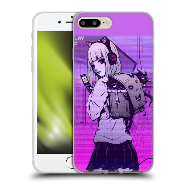 Zombie Makeout Club Art Drama Rides On My Back Soft Gel Case for Apple iPhone 7 Plus / iPhone 8 Plus