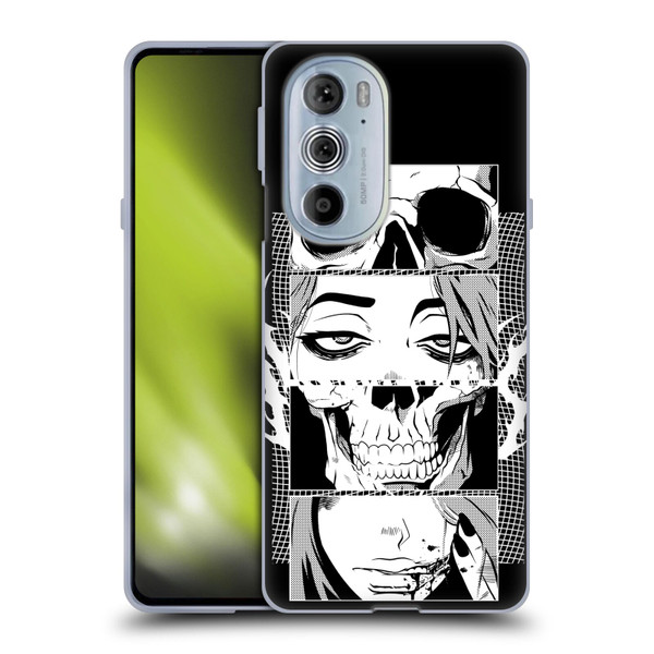 Zombie Makeout Club Art Skull Collage Soft Gel Case for Motorola Edge X30