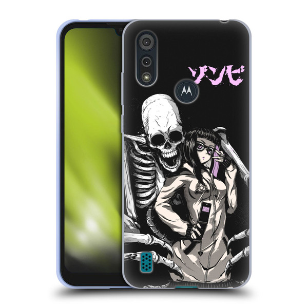 Zombie Makeout Club Art Stop Drop Selfie Soft Gel Case for Motorola Moto E6s (2020)
