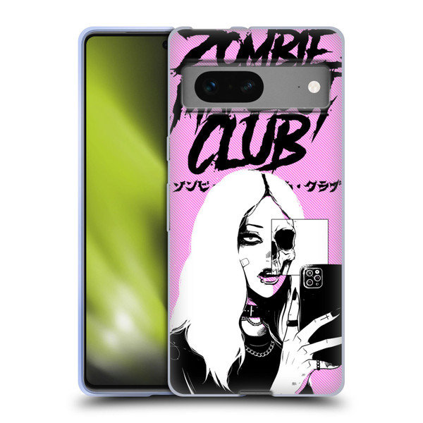 Zombie Makeout Club Art Selfie Skull Soft Gel Case for Google Pixel 7