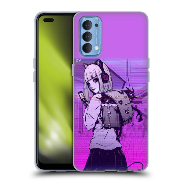 Zombie Makeout Club Art Drama Rides On My Back Soft Gel Case for OPPO Reno 4 5G