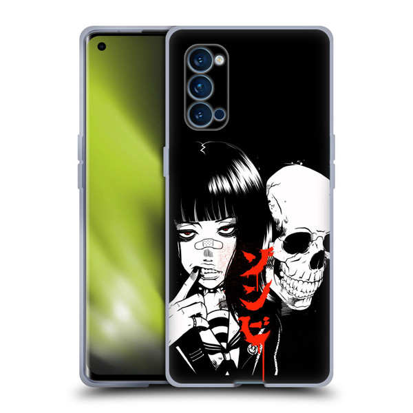Zombie Makeout Club Art Girl And Skull Soft Gel Case for OPPO Reno 4 Pro 5G