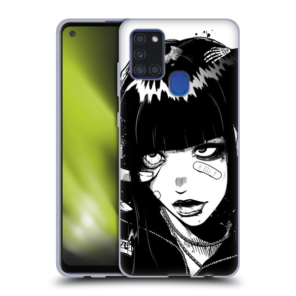 Zombie Makeout Club Art See Thru You Soft Gel Case for Samsung Galaxy A21s (2020)
