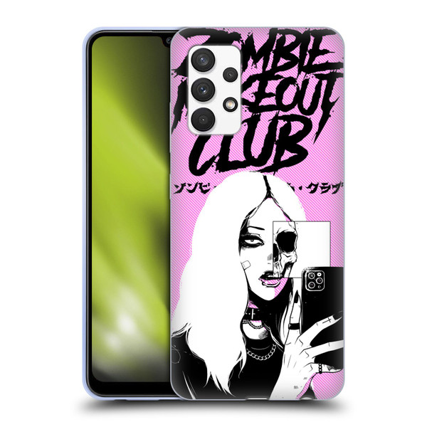 Zombie Makeout Club Art Selfie Skull Soft Gel Case for Samsung Galaxy A32 (2021)