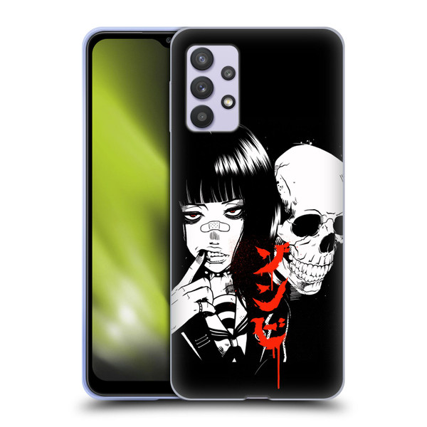 Zombie Makeout Club Art Girl And Skull Soft Gel Case for Samsung Galaxy A32 5G / M32 5G (2021)