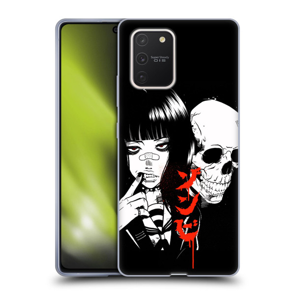 Zombie Makeout Club Art Girl And Skull Soft Gel Case for Samsung Galaxy S10 Lite