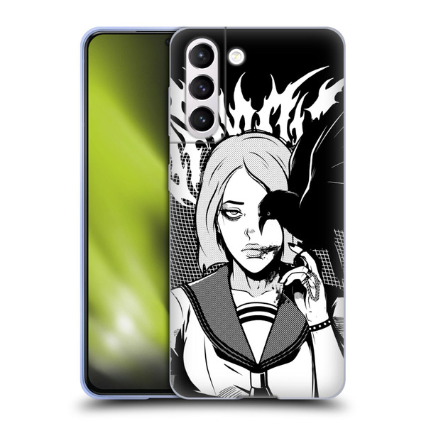 Zombie Makeout Club Art Crow Soft Gel Case for Samsung Galaxy S21 5G