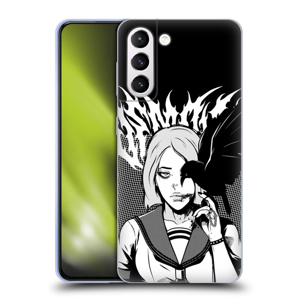 Zombie Makeout Club Art Crow Soft Gel Case for Samsung Galaxy S21+ 5G