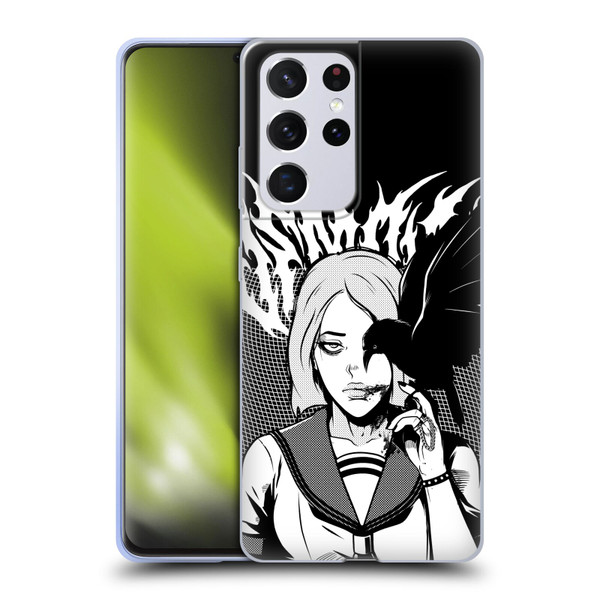 Zombie Makeout Club Art Crow Soft Gel Case for Samsung Galaxy S21 Ultra 5G