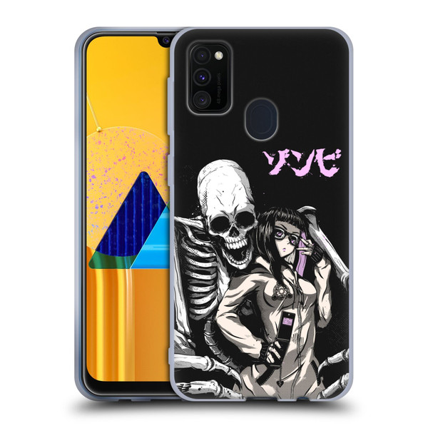 Zombie Makeout Club Art Stop Drop Selfie Soft Gel Case for Samsung Galaxy M30s (2019)/M21 (2020)