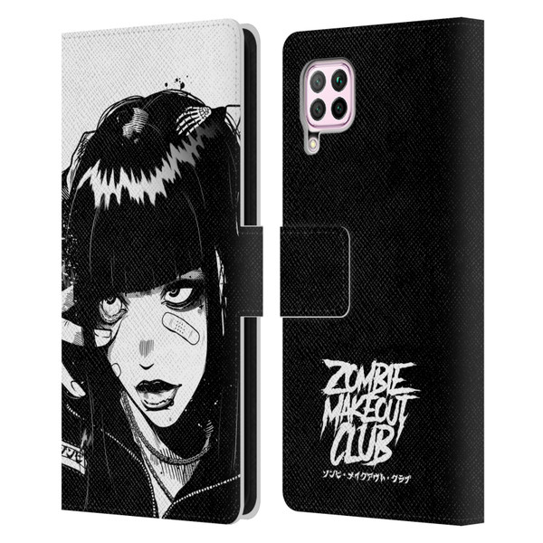 Zombie Makeout Club Art See Thru You Leather Book Wallet Case Cover For Huawei Nova 6 SE / P40 Lite