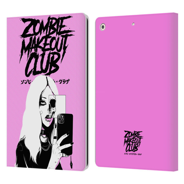 Zombie Makeout Club Art Selfie Skull Leather Book Wallet Case Cover For Apple iPad 10.2 2019/2020/2021