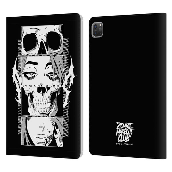 Zombie Makeout Club Art Skull Collage Leather Book Wallet Case Cover For Apple iPad Pro 11 2020 / 2021 / 2022