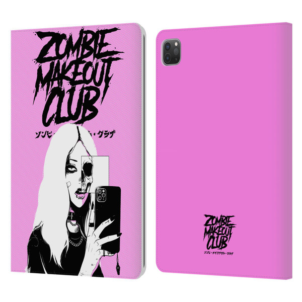 Zombie Makeout Club Art Selfie Skull Leather Book Wallet Case Cover For Apple iPad Pro 11 2020 / 2021 / 2022