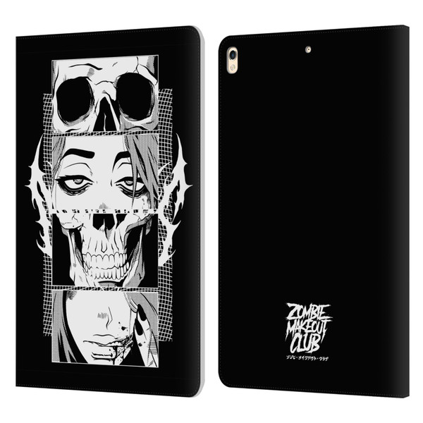 Zombie Makeout Club Art Skull Collage Leather Book Wallet Case Cover For Apple iPad Pro 10.5 (2017)