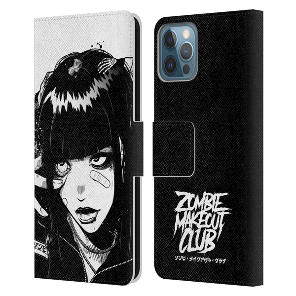Zombie Makeout Club Art See Thru You Leather Book Wallet Case Cover For Apple iPhone 12 / iPhone 12 Pro