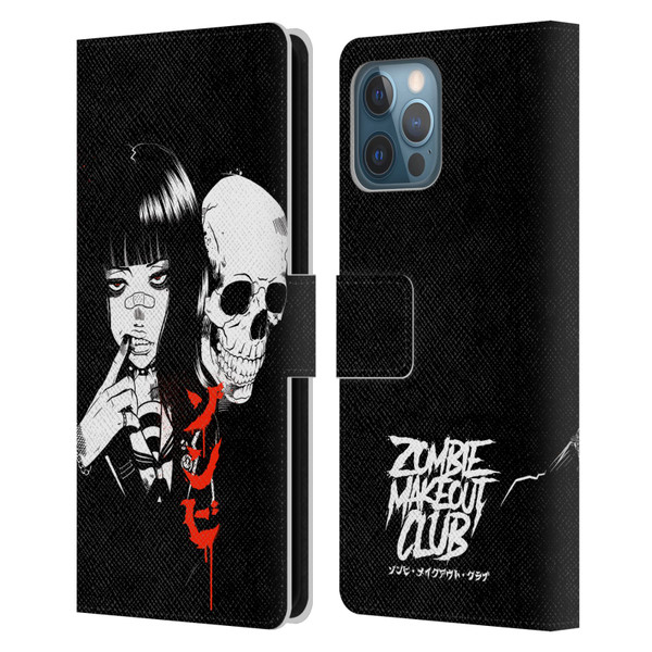 Zombie Makeout Club Art Girl And Skull Leather Book Wallet Case Cover For Apple iPhone 12 Pro Max