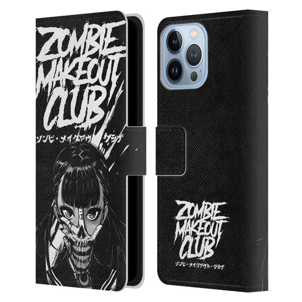 Zombie Makeout Club Art Face Off Leather Book Wallet Case Cover For Apple iPhone 13 Pro Max