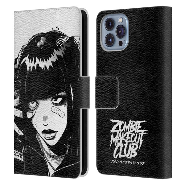Zombie Makeout Club Art See Thru You Leather Book Wallet Case Cover For Apple iPhone 14