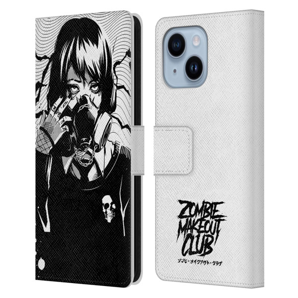Zombie Makeout Club Art Facepiece Leather Book Wallet Case Cover For Apple iPhone 14 Plus