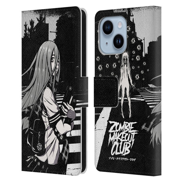Zombie Makeout Club Art They Are Watching Leather Book Wallet Case Cover For Apple iPhone 14 Plus
