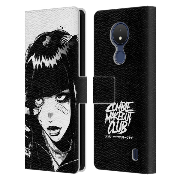 Zombie Makeout Club Art See Thru You Leather Book Wallet Case Cover For Nokia C21