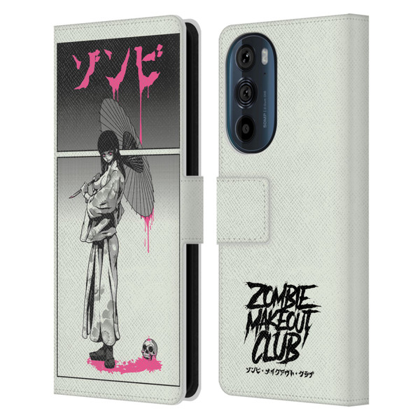Zombie Makeout Club Art Chance Of Rain Leather Book Wallet Case Cover For Motorola Edge 30