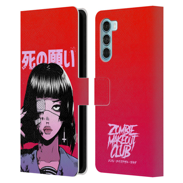 Zombie Makeout Club Art Eye Patch Leather Book Wallet Case Cover For Motorola Edge S30 / Moto G200 5G