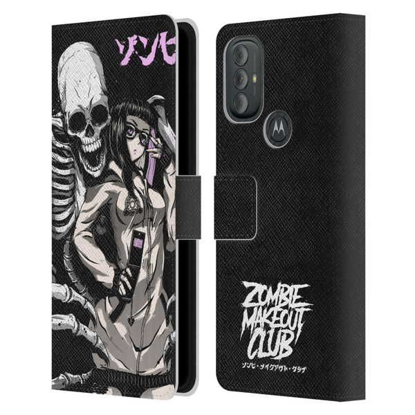 Zombie Makeout Club Art Stop Drop Selfie Leather Book Wallet Case Cover For Motorola Moto G10 / Moto G20 / Moto G30