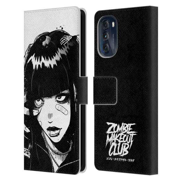 Zombie Makeout Club Art See Thru You Leather Book Wallet Case Cover For Motorola Moto G (2022)
