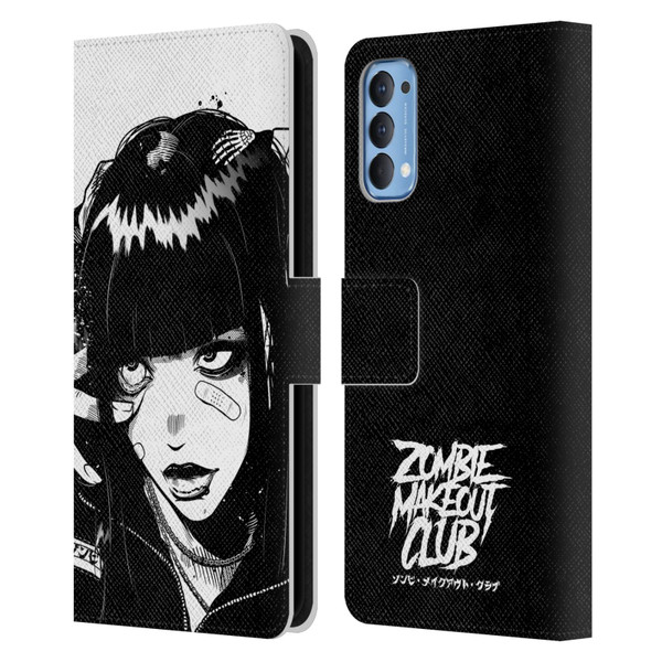 Zombie Makeout Club Art See Thru You Leather Book Wallet Case Cover For OPPO Reno 4 5G