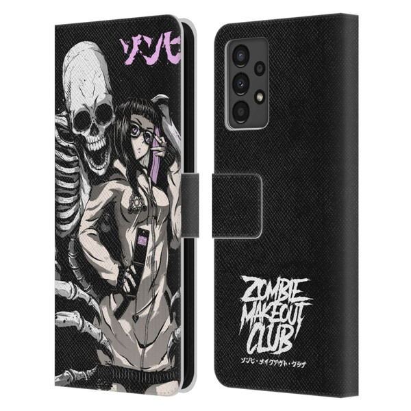 Zombie Makeout Club Art Stop Drop Selfie Leather Book Wallet Case Cover For Samsung Galaxy A13 (2022)