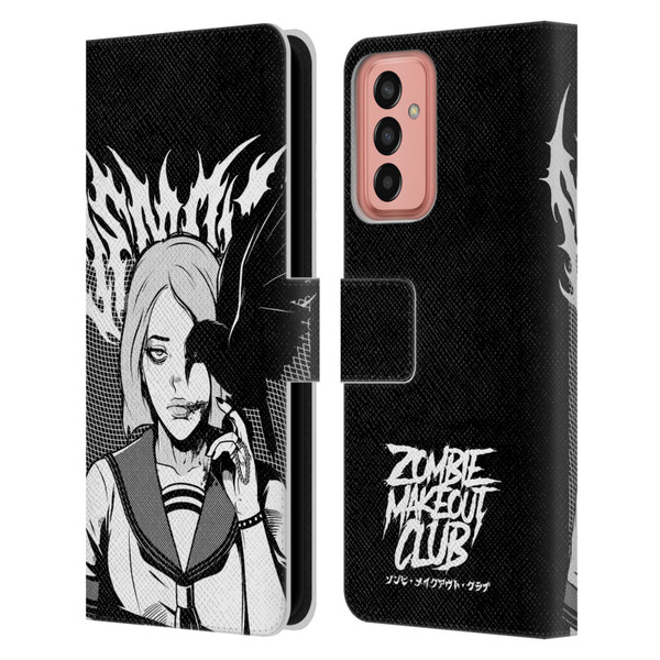Zombie Makeout Club Art Crow Leather Book Wallet Case Cover For Samsung Galaxy M13 (2022)