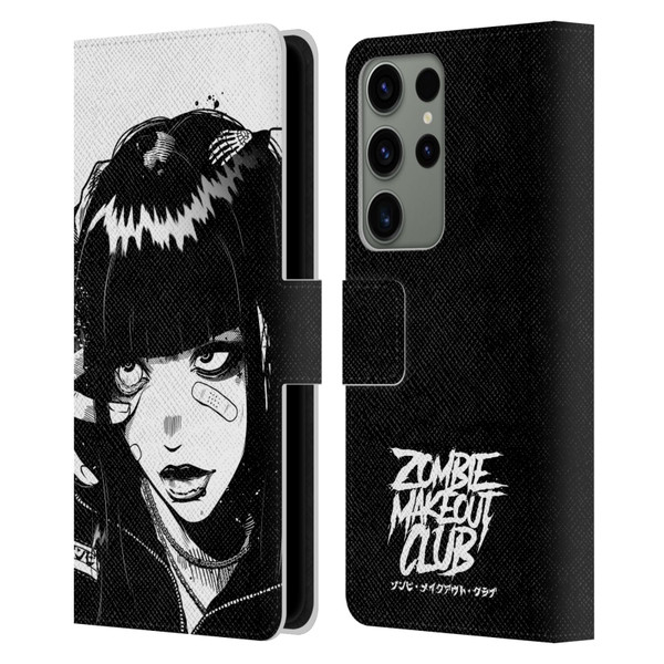 Zombie Makeout Club Art See Thru You Leather Book Wallet Case Cover For Samsung Galaxy S23 Ultra 5G