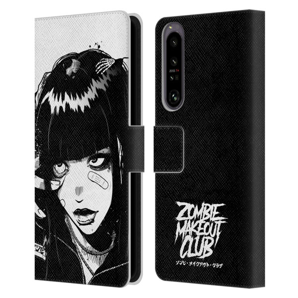 Zombie Makeout Club Art See Thru You Leather Book Wallet Case Cover For Sony Xperia 1 IV
