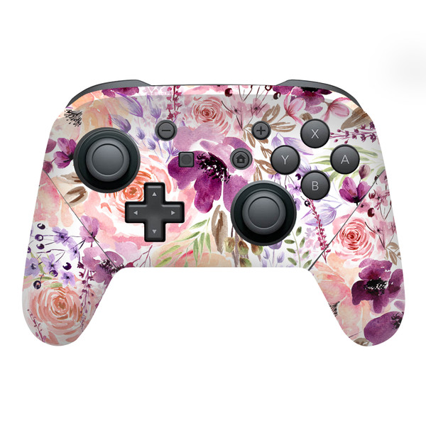 Anis Illustration Art Mix Floral Chaos Vinyl Sticker Skin Decal Cover for Nintendo Switch Pro Controller