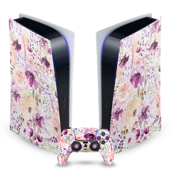 Anis Illustration Art Mix Floral Chaos Vinyl Sticker Skin Decal Cover for Sony PS5 Digital Edition Bundle