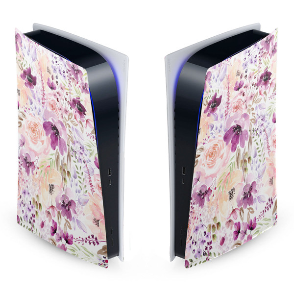 Anis Illustration Art Mix Floral Chaos Vinyl Sticker Skin Decal Cover for Sony PS5 Digital Edition Console