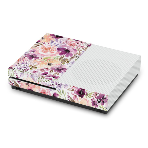 Anis Illustration Art Mix Floral Chaos Vinyl Sticker Skin Decal Cover for Microsoft Xbox One S Console