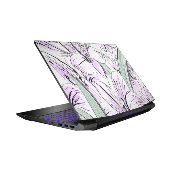 Anis Illustration Bloomers Lilac Vinyl Sticker Skin Decal Cover for HP Pavilion 15.6" 15-dk0047TX
