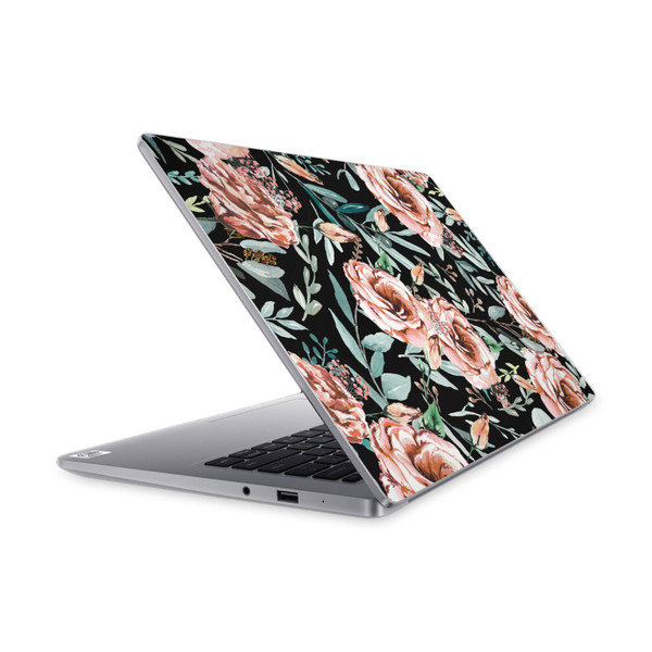 Anis Illustration Bloomers Black Vinyl Sticker Skin Decal Cover for Xiaomi Mi NoteBook 14 (2020)