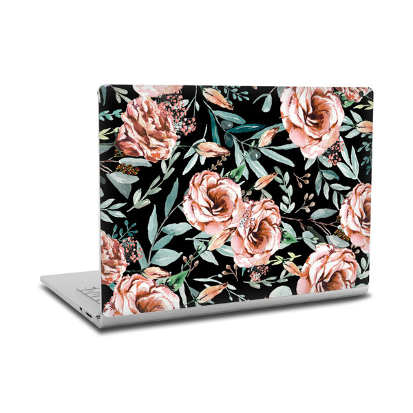 Anis Illustration Bloomers Black Vinyl Sticker Skin Decal Cover for Microsoft Surface Book 2