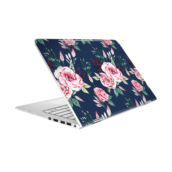 Anis Illustration Flower Pattern 3 Lisianthus Navy Pattern Vinyl Sticker Skin Decal Cover for HP Spectre Pro X360 G2