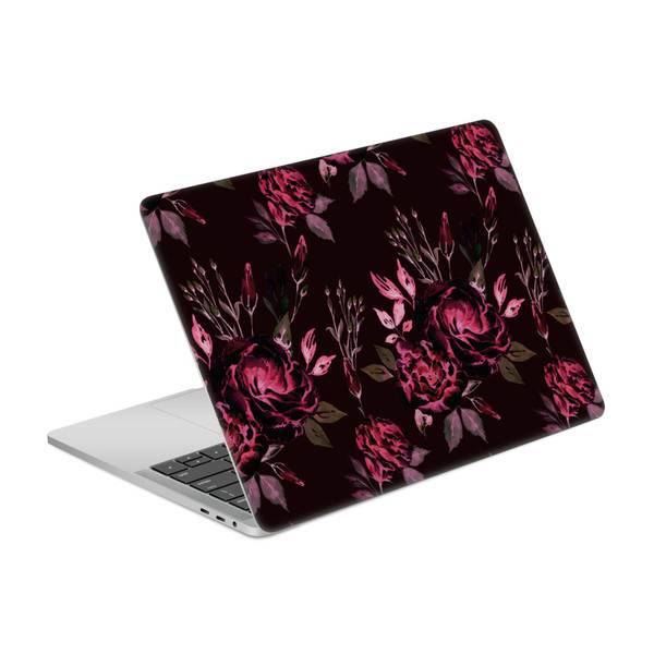Anis Illustration Flower Pattern 3 Lisianthus Invertido Rosa Vinyl Sticker Skin Decal Cover for Apple MacBook Pro 13" A1989 / A2159