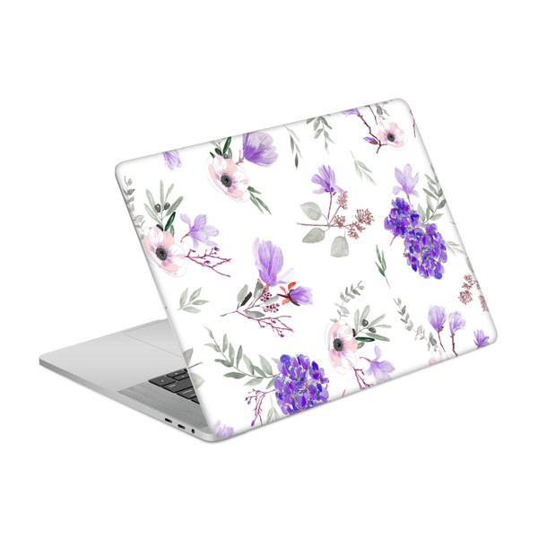 Anis Illustration Flower Pattern 3 Blue Pattern Vinyl Sticker Skin Decal Cover for Apple MacBook Pro 15.4" A1707/A1990