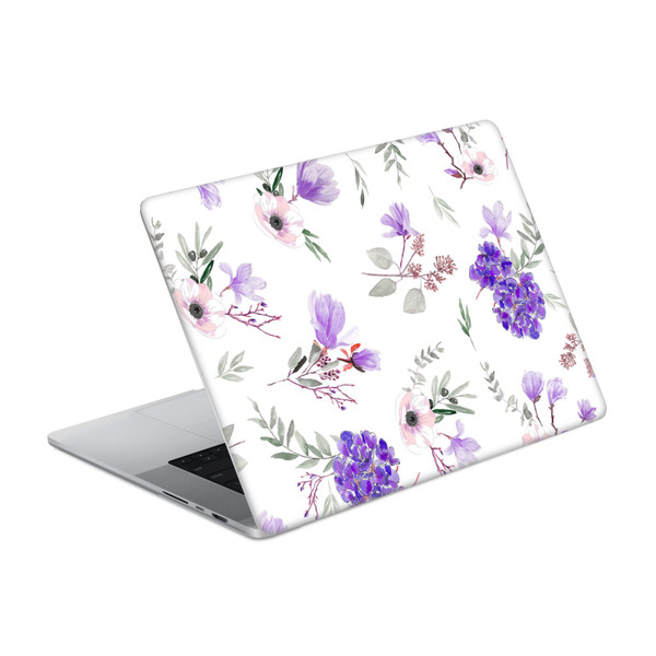 Anis Illustration Flower Pattern 3 Blue Pattern Vinyl Sticker Skin Decal Cover for Apple MacBook Pro 14" A2442