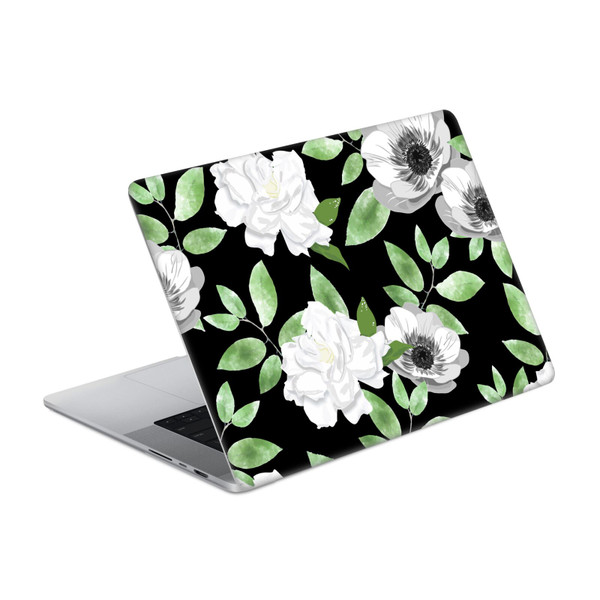 Anis Illustration Flower Pattern 3 Gardenia Pattern Vinyl Sticker Skin Decal Cover for Apple MacBook Pro 14" A2442
